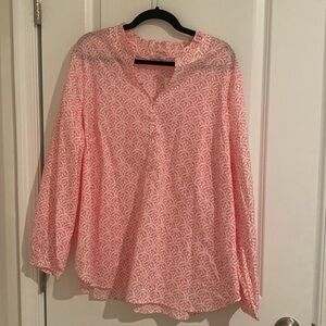 NWT Talbots 100% Cotton Pink Tunic